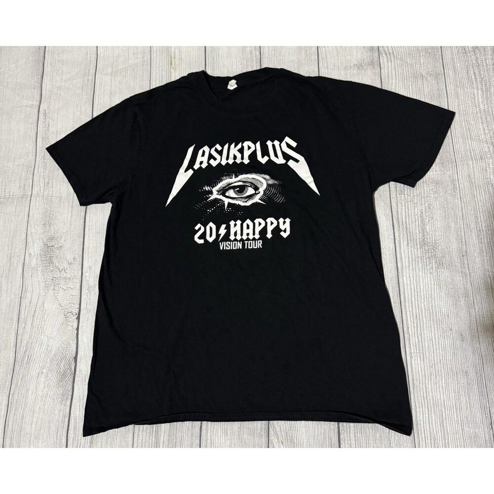 LASIKPLUS 20 HAPPY VISION TOUR CONCERT SHIRT MENS Size Large L Black